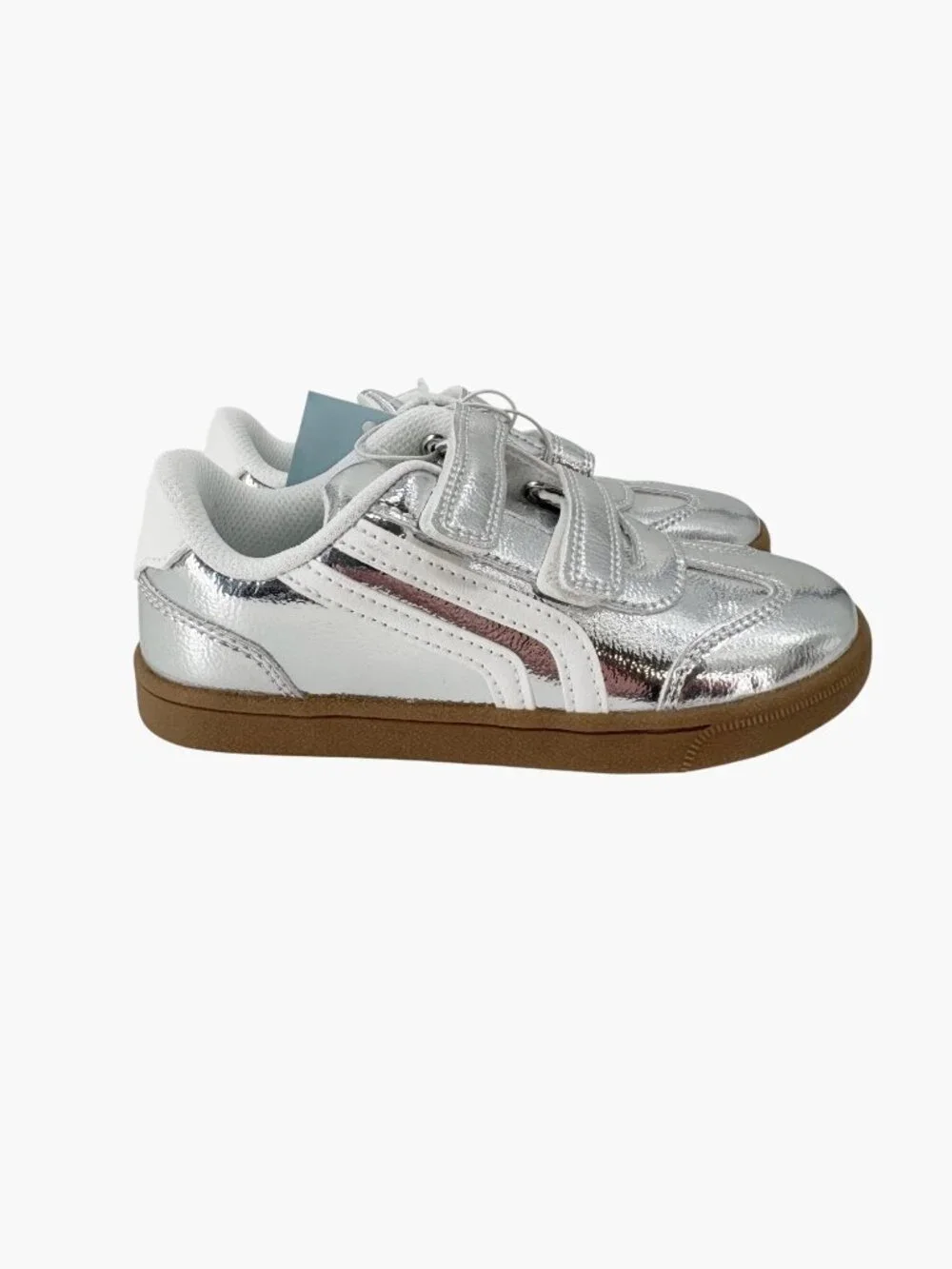 NEW Cat & Jack Toddler Dakota Retro Court Sneakers - Silver